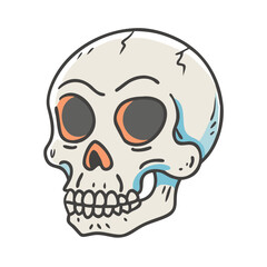 skull icon, skull vector illustration-simple illustration of skull, perfect for skull logos and icons