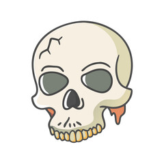 skull icon, skull vector illustration-simple illustration of skull, perfect for skull logos and icons