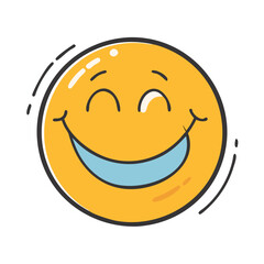 smiling ball icon, smiling ball vector illustration-simple illustration of smiling ball, perfect for smiling ball logos and icons