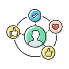 social icon, social vector illustration-simple illustration of social, perfect for social logos and icons