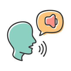 speak icon, speak vector illustration-simple illustration of speak, perfect for speak logos and icons