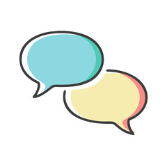 Fototapeta premium speech chat bubbles icon, speech chat bubbles vector illustration-simple illustration of speech chat bubbles, perfect for speech chat bubbles logos and icons