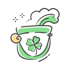 st patricks icon, st patricks vector illustration-simple illustration of st patricks, perfect for st patricks logos and icons