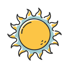 sun icon, sun vector illustration-simple illustration of sun, perfect for sun logos and icons