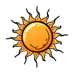 sun icon, sun vector illustration-simple illustration of sun, perfect for sun logos and icons