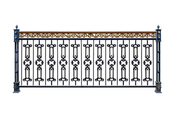 Wrought iron balcony fencing. C.
