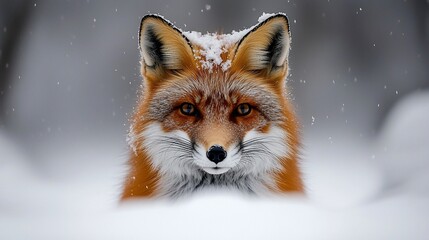 Obraz premium Foxy in Winter's Embrace