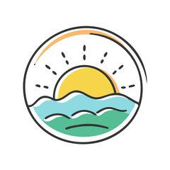 sunrise logo icon, sunrise logo vector illustration-simple illustration of sunrise logo, perfect for sunrise logo logos and icons