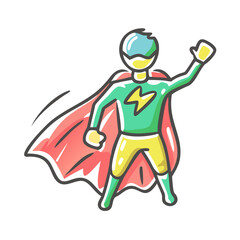 super hero icon, super hero vector illustration-simple illustration of super hero, perfect for super hero logos and icons