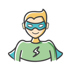 super hero icon, super hero vector illustration-simple illustration of super hero, perfect for super hero logos and icons