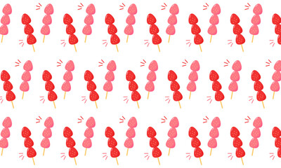 フルーツ飴 イラスト フレーム 夏祭り 食べ物