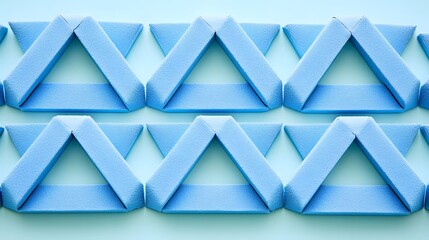Fototapeta premium Abstract Blue Triangle Pattern Background Texture