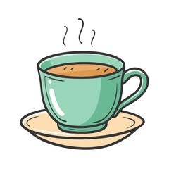 tea cup icon, tea cup vector illustration-simple illustration of tea cup, perfect for tea cup logos and icons