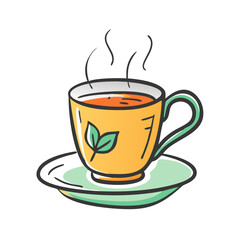 tea cup icon, tea cup vector illustration-simple illustration of tea cup, perfect for tea cup logos and icons