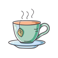 tea cup icon, tea cup vector illustration-simple illustration of tea cup, perfect for tea cup logos and icons