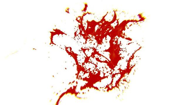 red liquid splashes