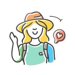 tourist icon, tourist vector illustration-simple illustration of tourist, perfect for tourist logos and icons