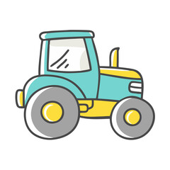 tractor icon, tractor vector illustration-simple illustration of tractor, perfect for tractor logos and icons
