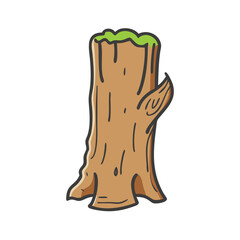 tree trunk icon, tree trunk vector illustration-simple illustration of tree trunk, perfect for tree trunk logos and icons