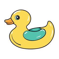 ubber duck icon, ubber duck vector illustration-simple illustration of ubber duck, perfect for ubber duck logos and icons