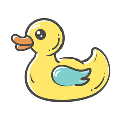 ubber duck icon, ubber duck vector illustration-simple illustration of ubber duck, perfect for ubber duck logos and icons