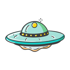 ufo spaceship icon, ufo spaceship vector illustration-simple illustration of ufo spaceship, perfect for ufo spaceship logos and icons