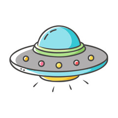 ufo spaceship icon, ufo spaceship vector illustration-simple illustration of ufo spaceship, perfect for ufo spaceship logos and icons