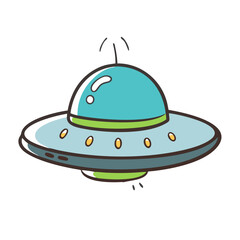 ufo icon, ufo vector illustration-simple illustration of ufo, perfect for ufo logos and icons