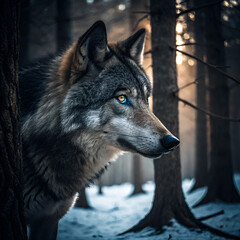 gray wolf canis lupus