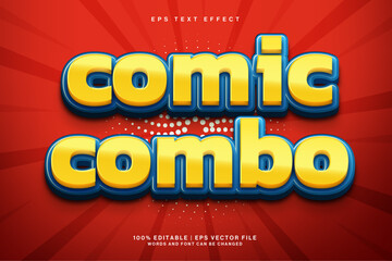 Comic Combo 3D Editable text Effect Style