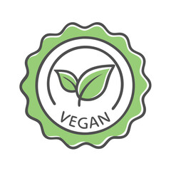 vegan stam icon, vegan stam vector illustration-simple illustration of vegan stam, perfect for vegan stam logos and icons
