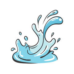 water splash icon, water splash vector illustration-simple illustration of water splash, perfect for water splash logos and icons