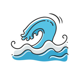 water wave icon, water wave vector illustration-simple illustration of water wave, perfect for water wave logos and icons