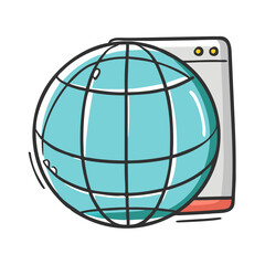 website icon, website vector illustration-simple illustration of website, perfect for website logos and icons