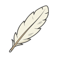 Fototapeta premium white birds feather icon, white birds feather vector illustration-simple illustration of white birds feather, perfect for white birds feather logos and icons
