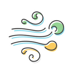 wind icon, wind vector illustration-simple illustration of wind, perfect for wind logos and icons