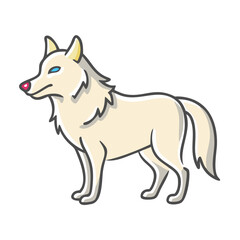 wolf icon, wolf vector illustration-simple illustration of wolf, perfect for wolf logos and icons