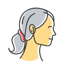 woman head icon, woman head vector illustration-simple illustration of woman head, perfect for woman head logos and icons