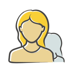 woman shadow icon, woman shadow vector illustration-simple illustration of woman shadow, perfect for woman shadow logos and icons