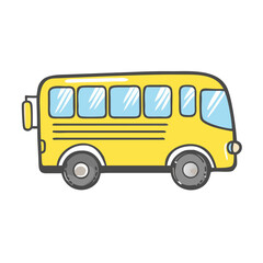 yellow school bus icon, yellow school bus vector illustration-simple illustration of yellow school bus, perfect for yellow school bus logos and icons