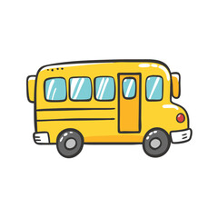 yellow school bus icon, yellow school bus vector illustration-simple illustration of yellow school bus, perfect for yellow school bus logos and icons