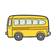 yellow school bus icon, yellow school bus vector illustration-simple illustration of yellow school bus, perfect for yellow school bus logos and icons
