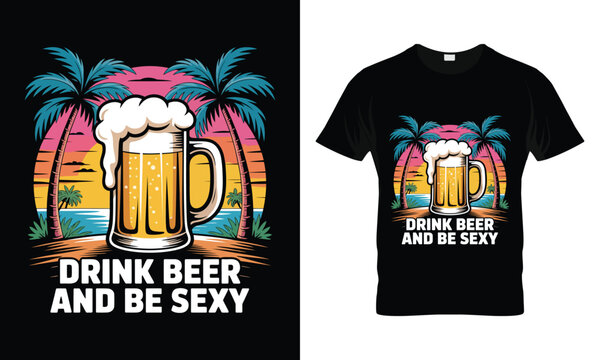 Oktoberfest beer label with vintage mug and foam illustration in retro t-shirt design style