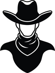 cowboy silhouette vector art for western.