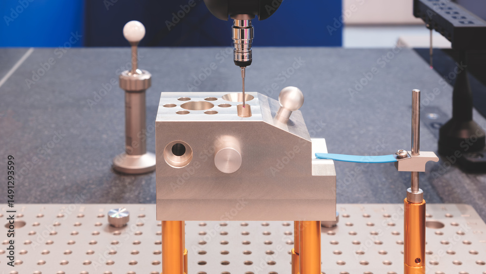 Poster quality control on milling cnc machine, coordinate measuring machine, quality control machine