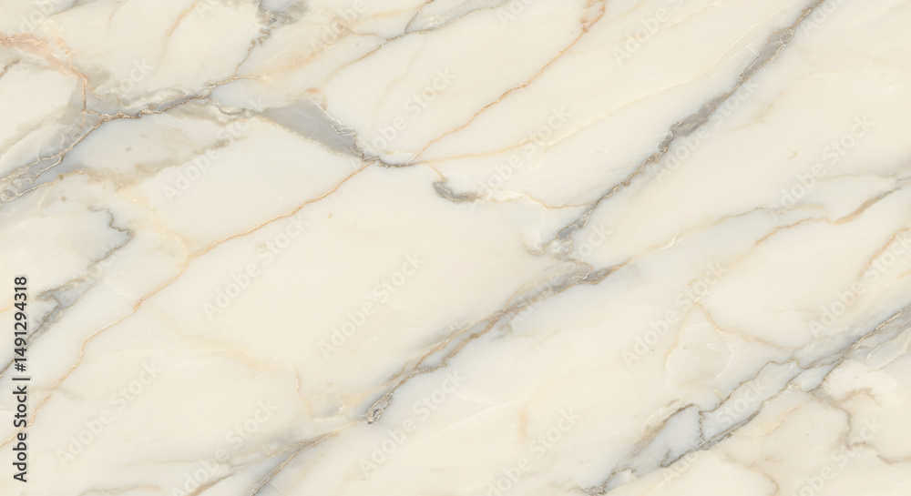 Poster Elegant white marble texture with golden veins creating luxurious background