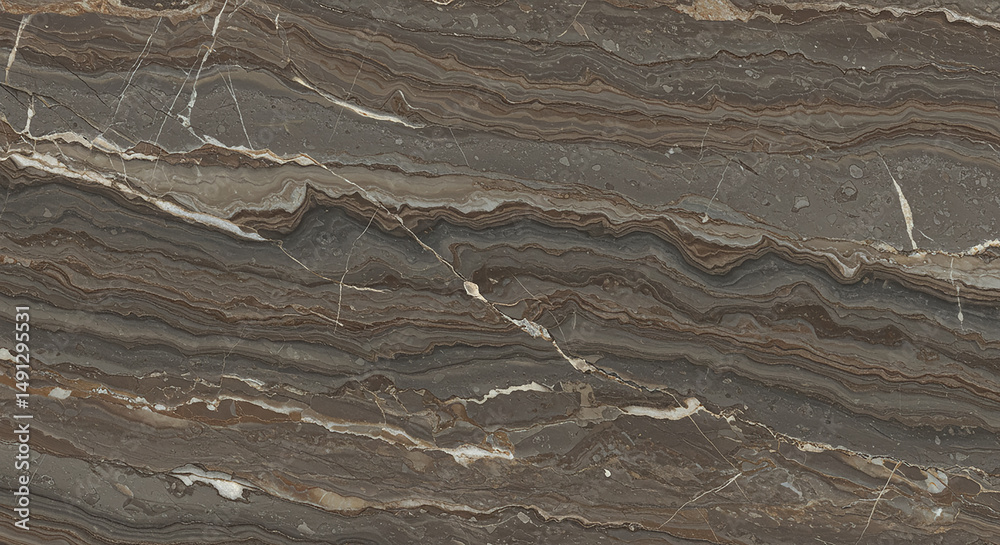 Poster dark brown marble showing stunning stripes and veins creating a luxurious pattern