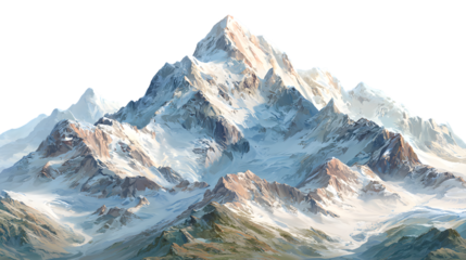 Snowy Mountain Peak Winter Landscape Majestic Peaks High Altitude Scenery