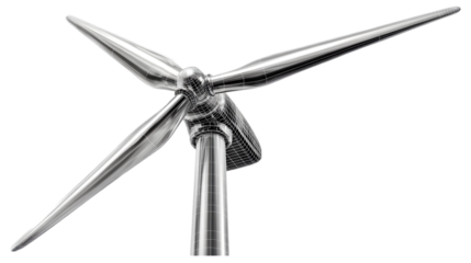 Wind Turbine 3D Model with Sleek Design and Modern Aesthetics for Renewable Energy Concepts