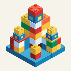 Naklejka premium toy building blocks
